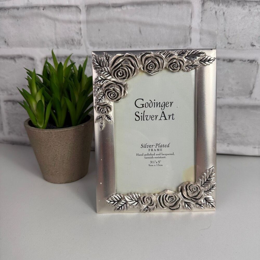 Godinger Silver Art Silver Plated Picture Fram 3.5 x 5 New